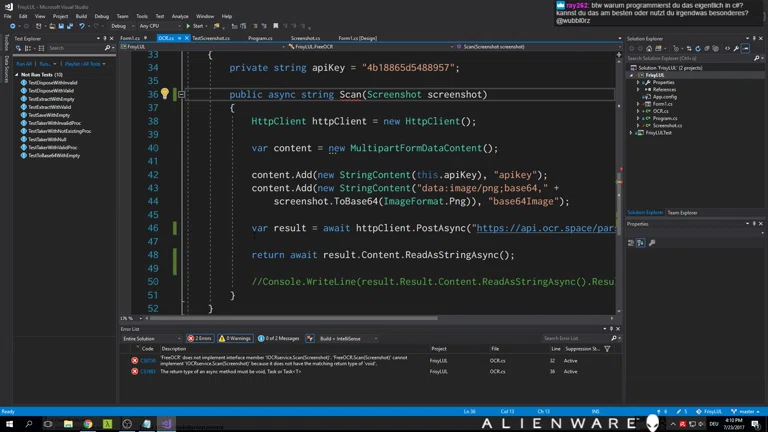Programmieren in 2k17 LUL | C# Screenshot Discord Tool #programming