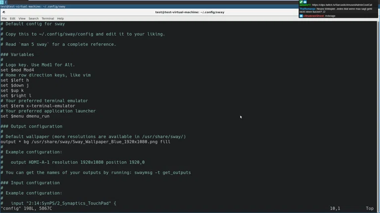 Ubuntu 17.10 Beta anschauen ... Wayland + Sway WM #programming