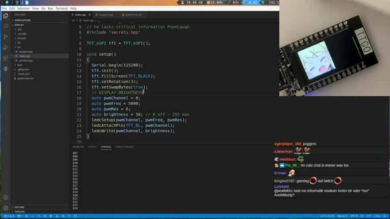 🖼️ ESP32 mit Farbdisplay (Mit Webcam Experiment)