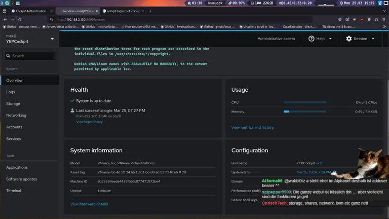 🐧 Debian Linux Cockpit Testen 🚀