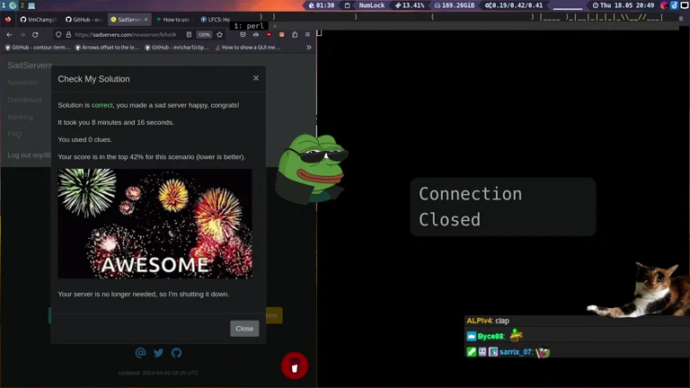 Neue Sadge Linux Server 👉😊🌞 (sadservers)