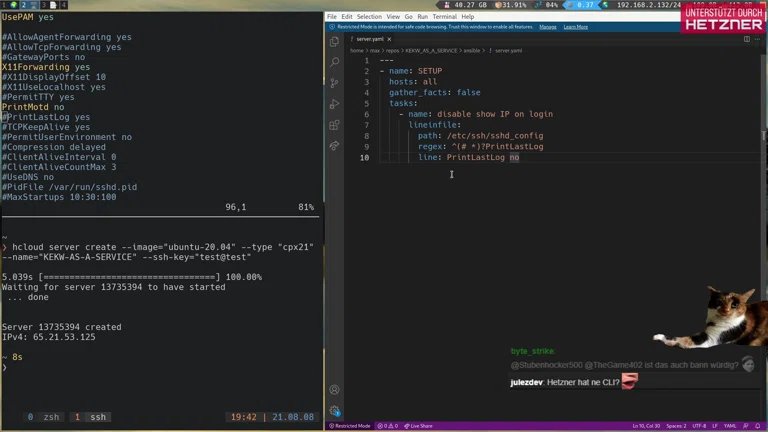 Server Automatisierung + Deployment C# Web Anwendung !Hetzner | KEKW as a service 🤭