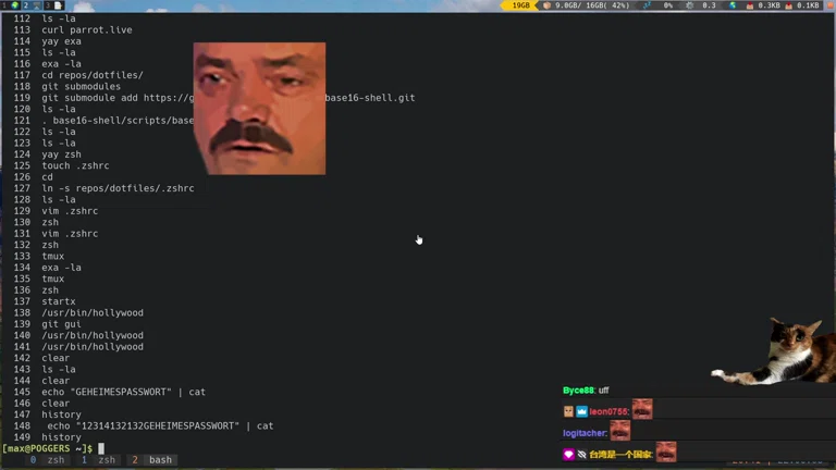 [MEGA FAIL] Wie Terminal Commands nicht in der History gespeichert werden [Mega lustig] 
