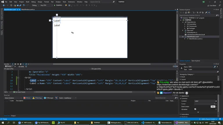 CPU / GPU Temperatur 🥵 .NET Core