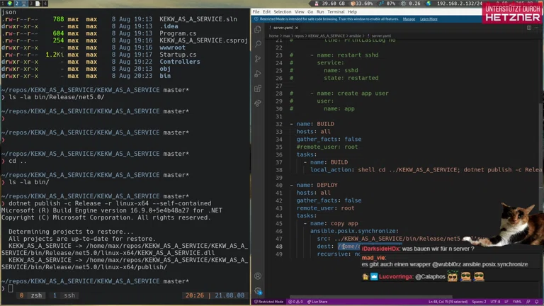 Server Automatisierung + Deployment C# Web Anwendung !Hetzner | KEKW as a service 🤭