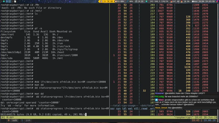 Raspberry Pi 4 ist da (4 GB) - Performance Tests, Netzwerk, IO, Luks, Samba, CPU ...