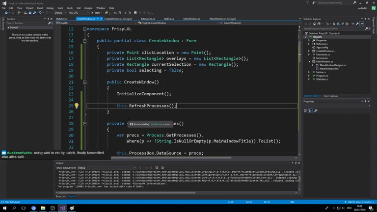 chills0r programming - screenshot tool GUI .... mal schauen wie weit wir kommen
