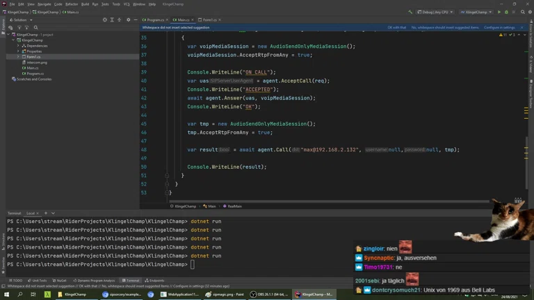 Türklingel Audio + Kamera 👉Telefon 🤯 | C# .NET5 mit FFMPEG und sipsorcery
