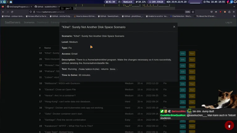 Neue Sadge Linux Server 👉😊🌞 (sadservers)