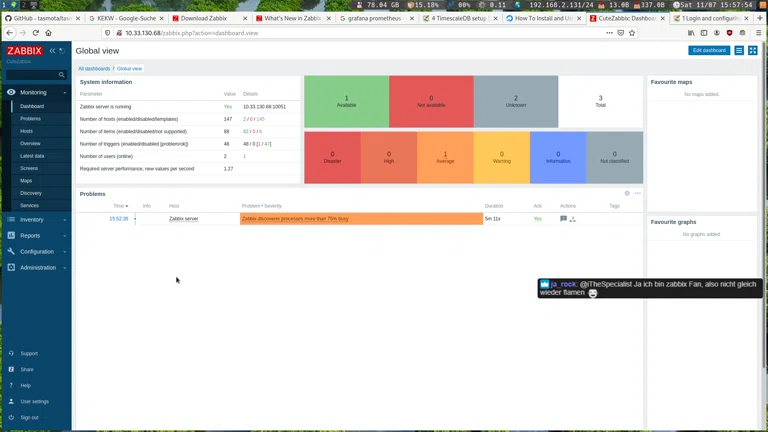 Zabbix 5 für Server Monitoring ... YEP 🍆